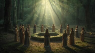 Neo-Paganizm: Modern Dünyada Antik İnançların Yeniden Doğuşu 21 Taş dairesi etrafında modern pagan ritüeli