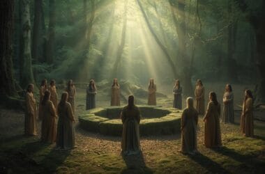 Neo-Paganizm: Modern Dünyada Antik İnançların Yeniden Doğuşu 37 Taş dairesi etrafında modern pagan ritüeli