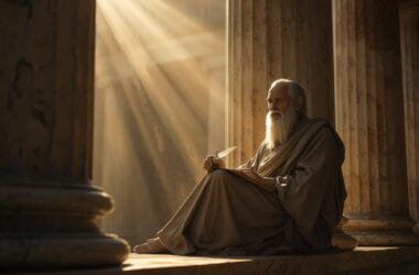 Stoacılık Nedir? 34 toacı bir filozofun huzur içinde düşünmeye daldığı antik stoa sahnesi